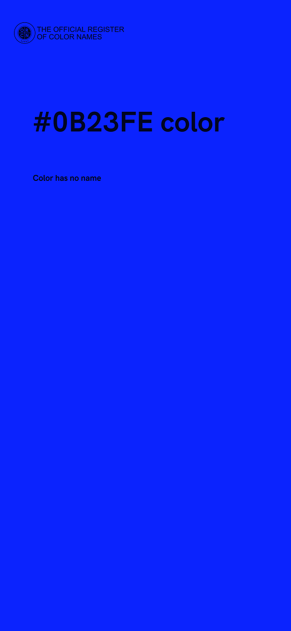 #0B23FE color image