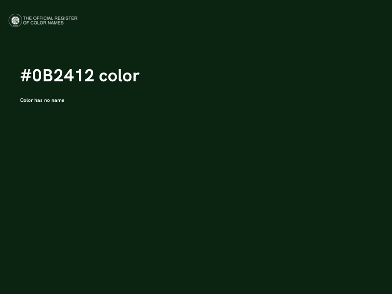 #0B2412 color image