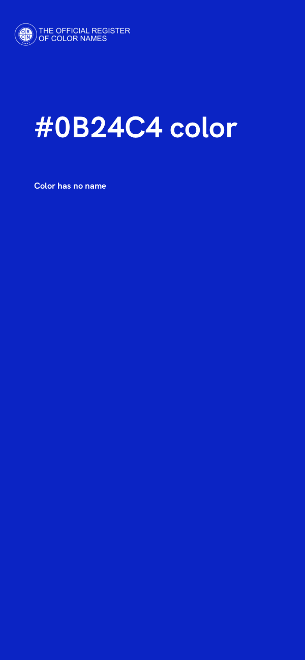 #0B24C4 color image