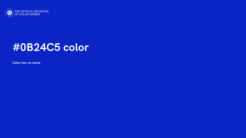 #0B24C5 color image