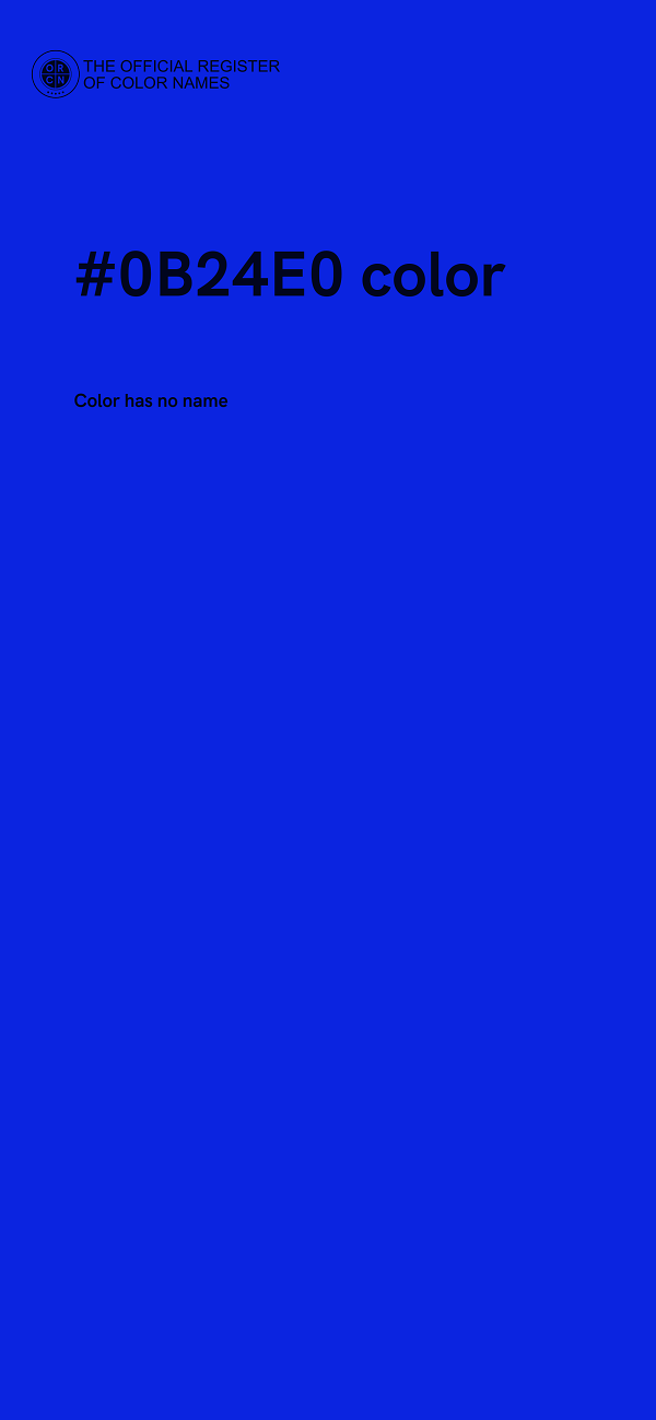#0B24E0 color image