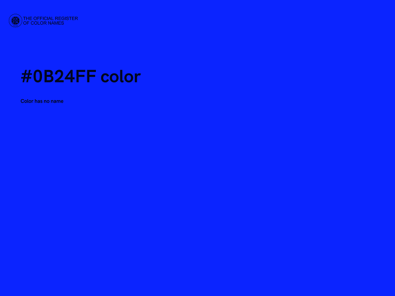 #0B24FF color image