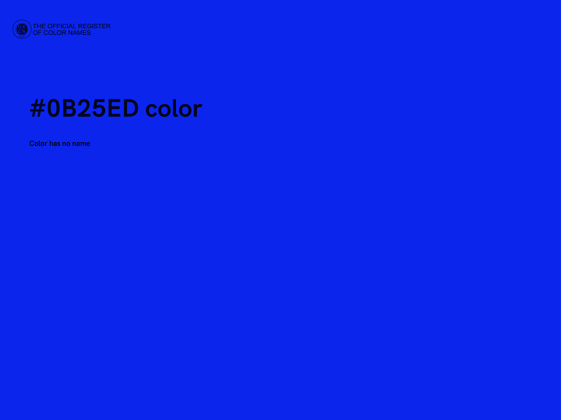 #0B25ED color image