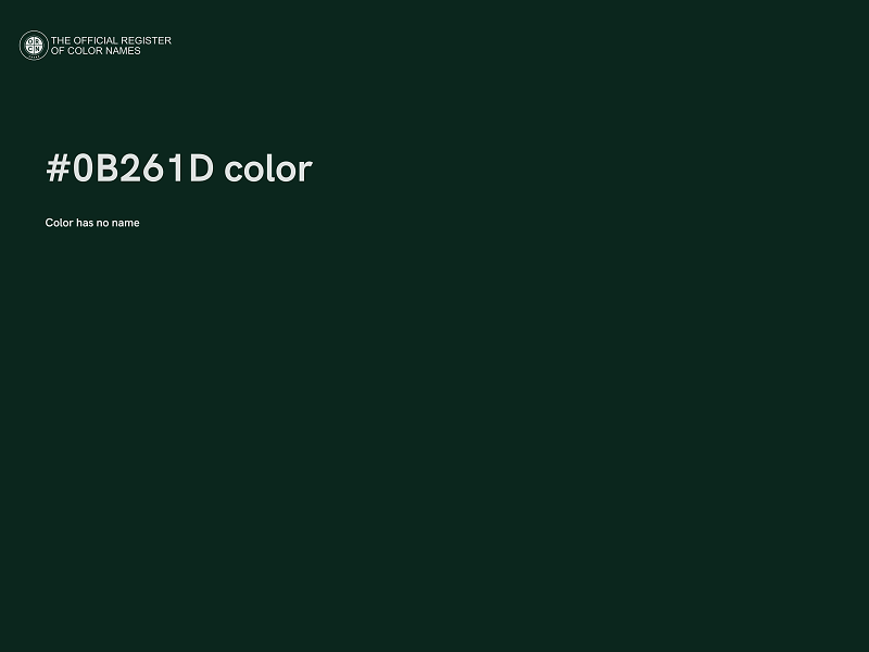 #0B261D color image