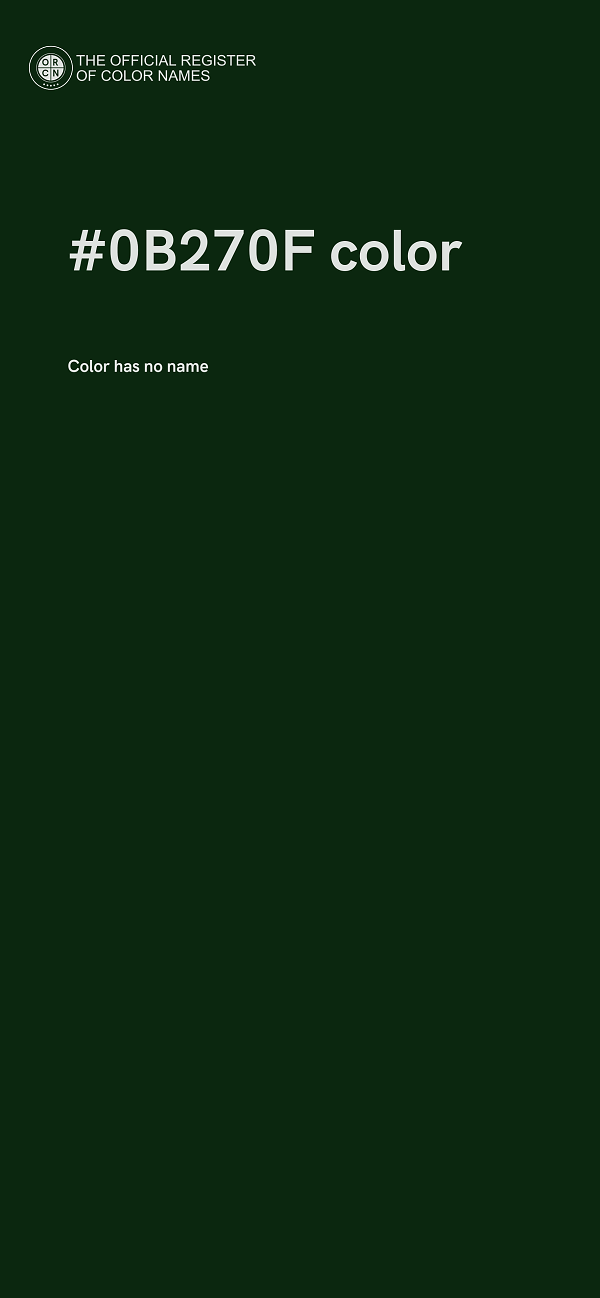 #0B270F color image