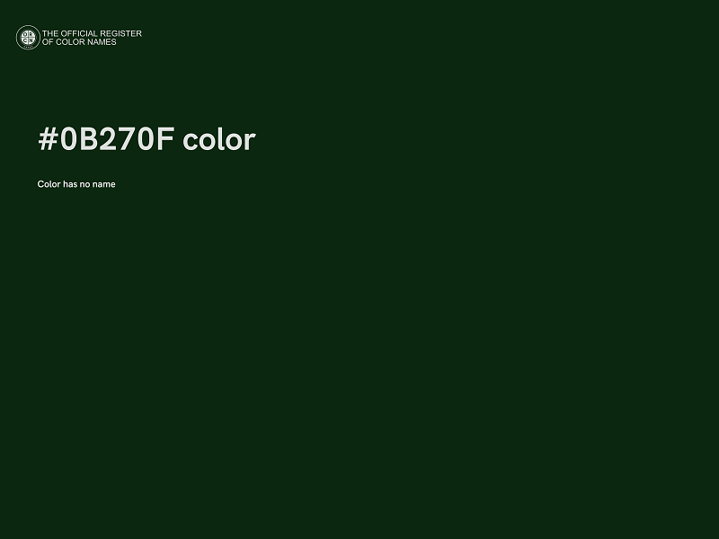#0B270F color image