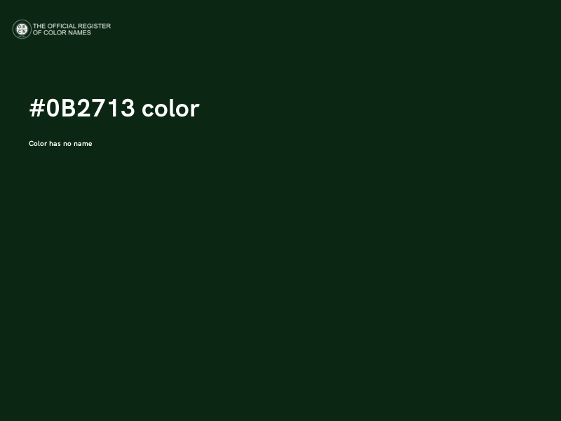 #0B2713 color image