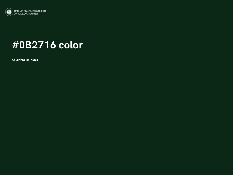 #0B2716 color image