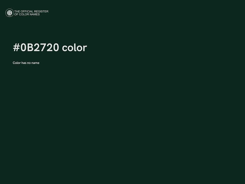 #0B2720 color image