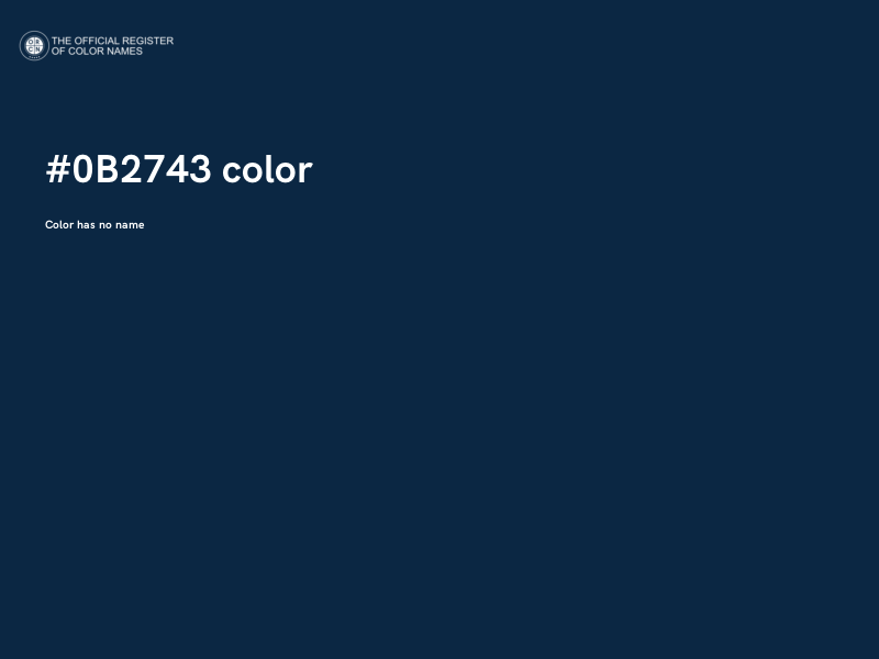 #0B2743 color image