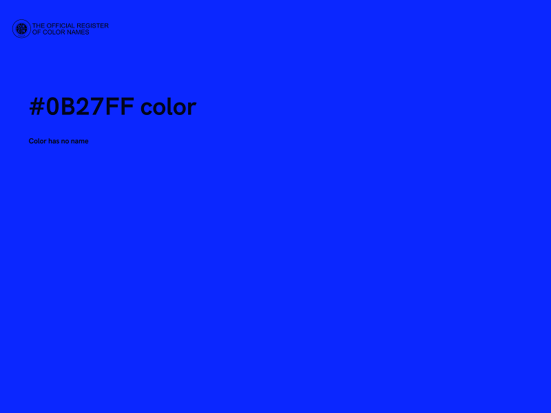#0B27FF color image