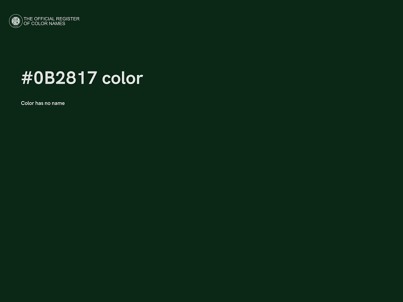 #0B2817 color image