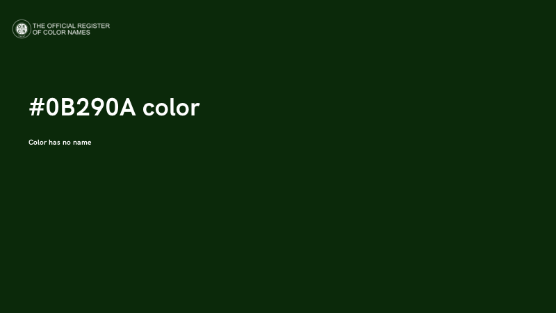#0B290A color image