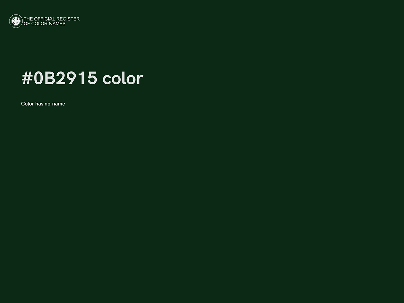 #0B2915 color image