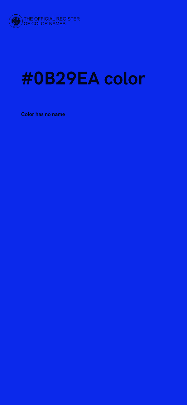 #0B29EA color image