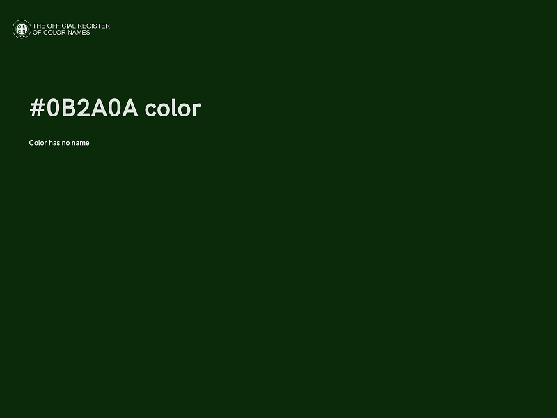 #0B2A0A color image