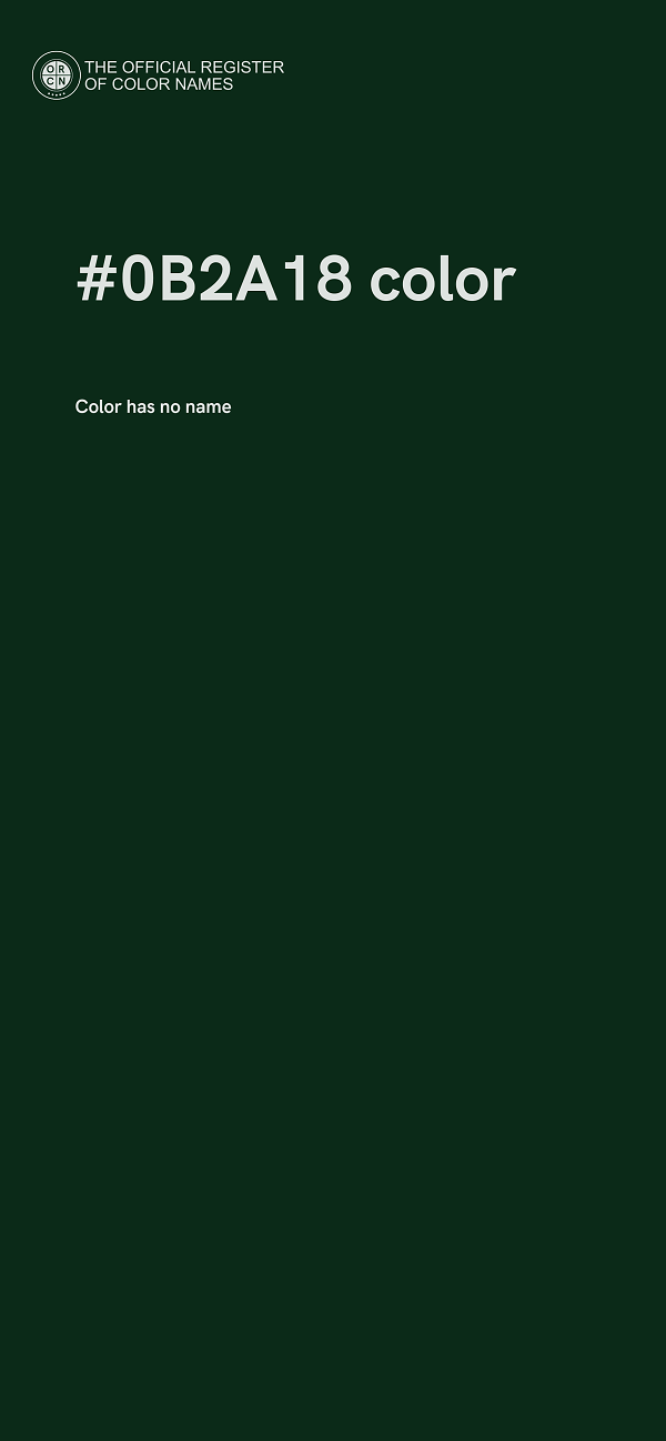 #0B2A18 color image