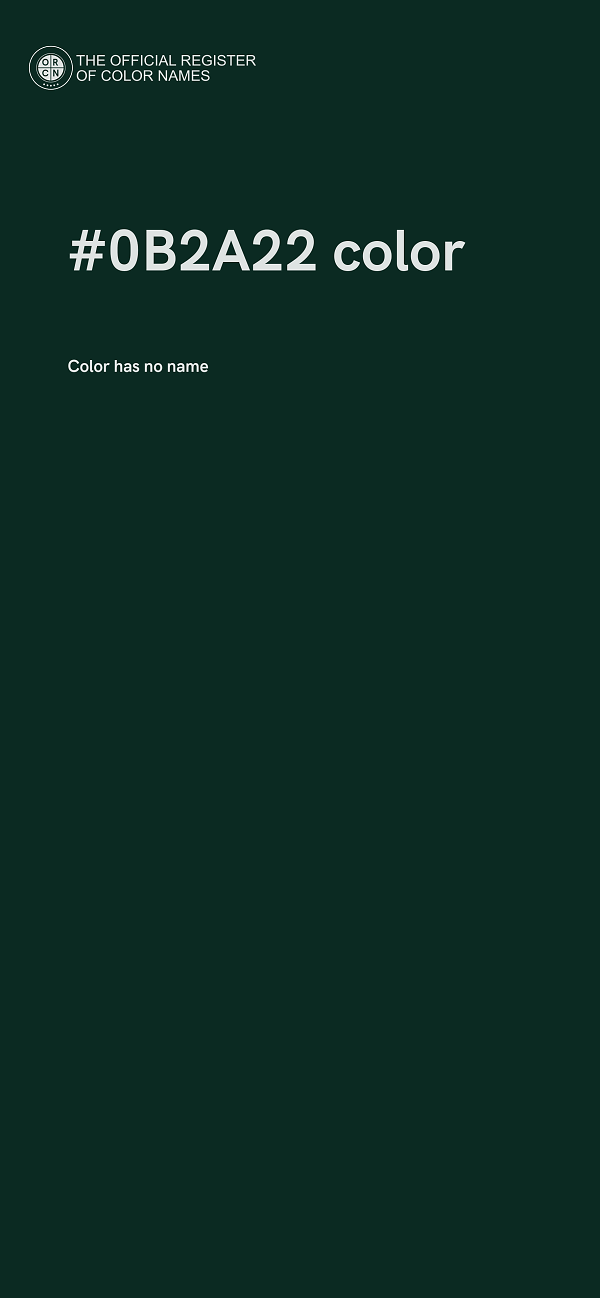 #0B2A22 color image