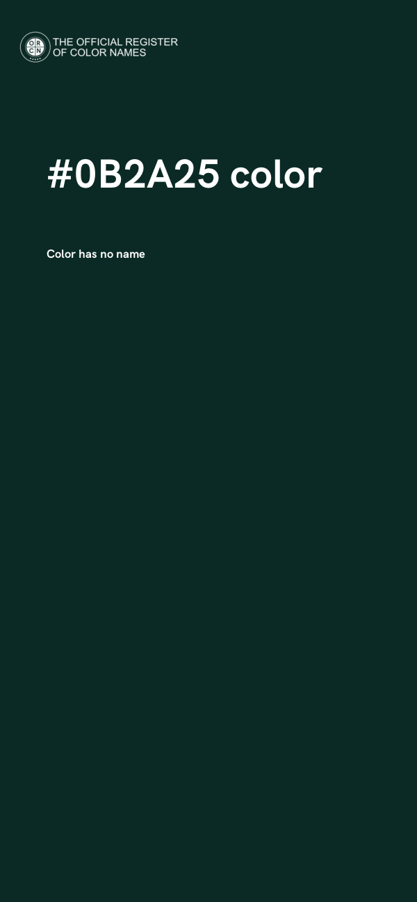 #0B2A25 color image