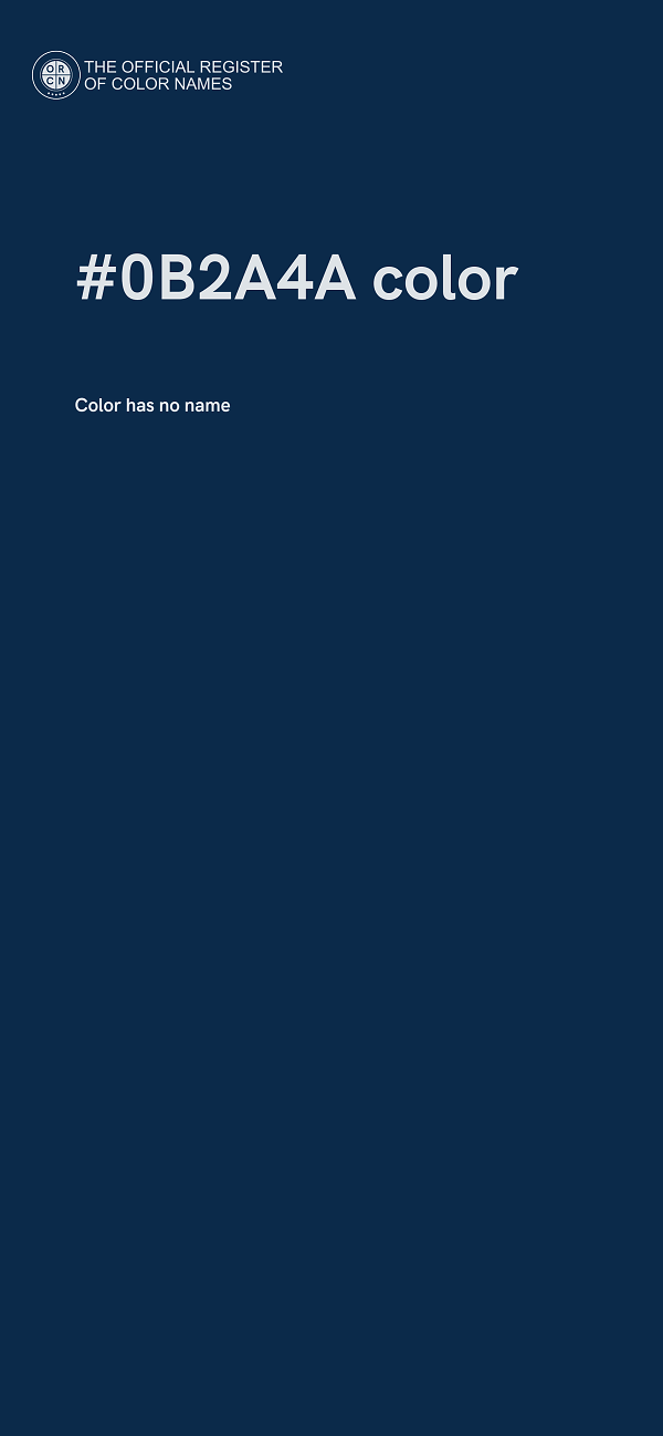 #0B2A4A color image