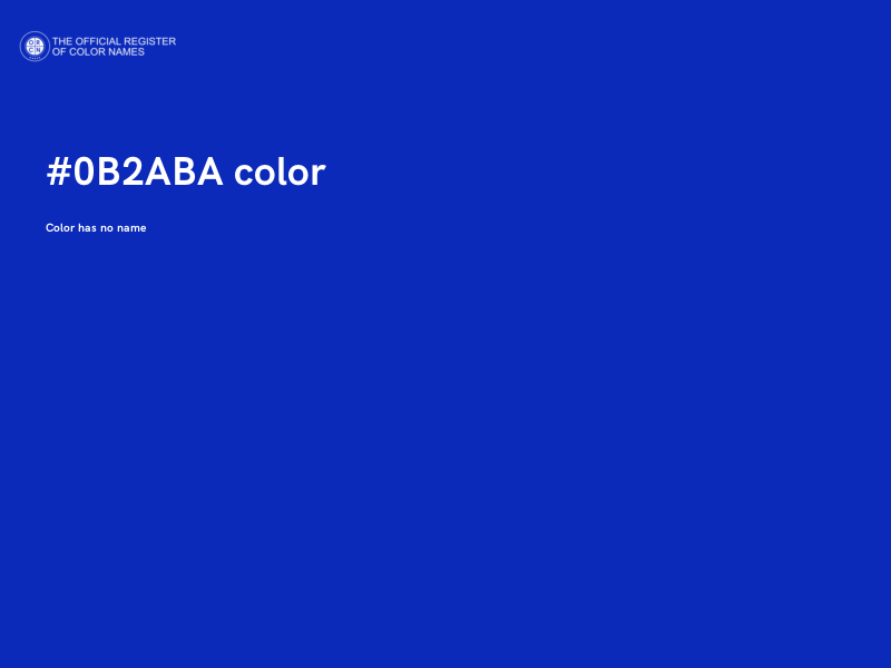 #0B2ABA color image