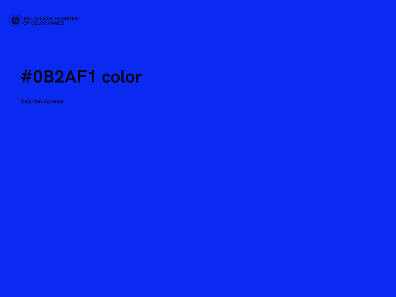 #0B2AF1 color image
