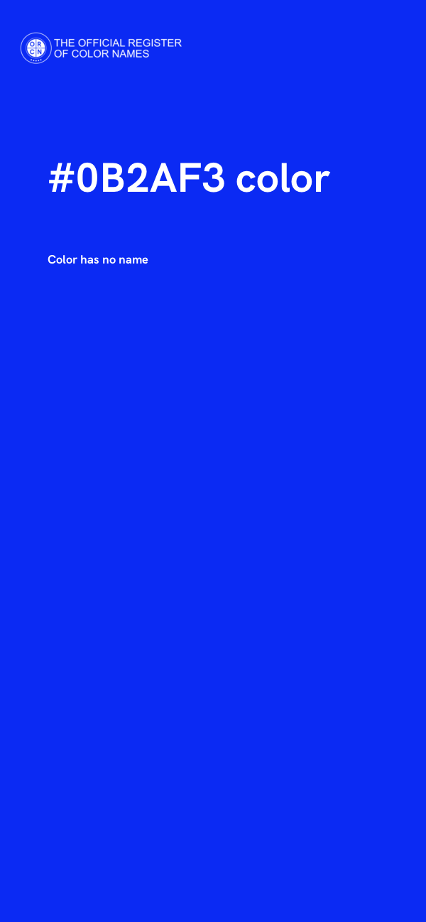 #0B2AF3 color image