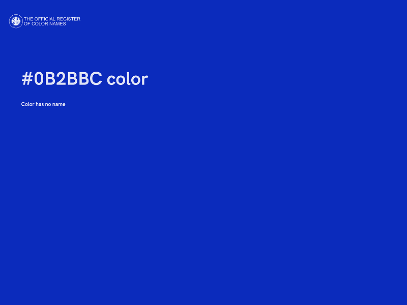 #0B2BBC color image