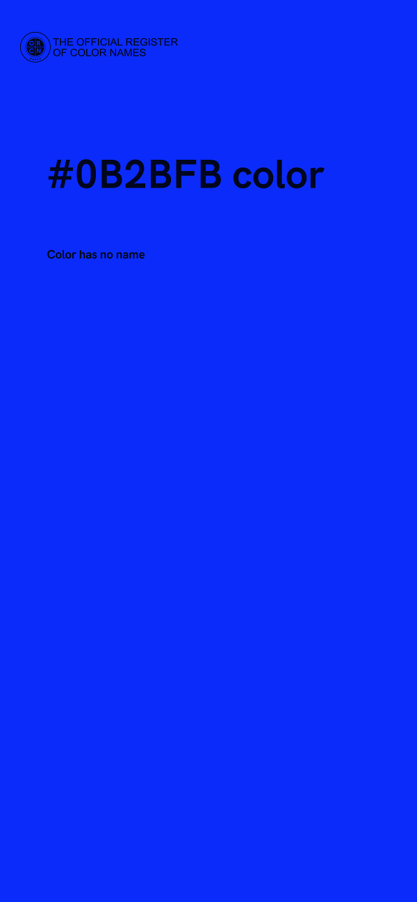 #0B2BFB color image
