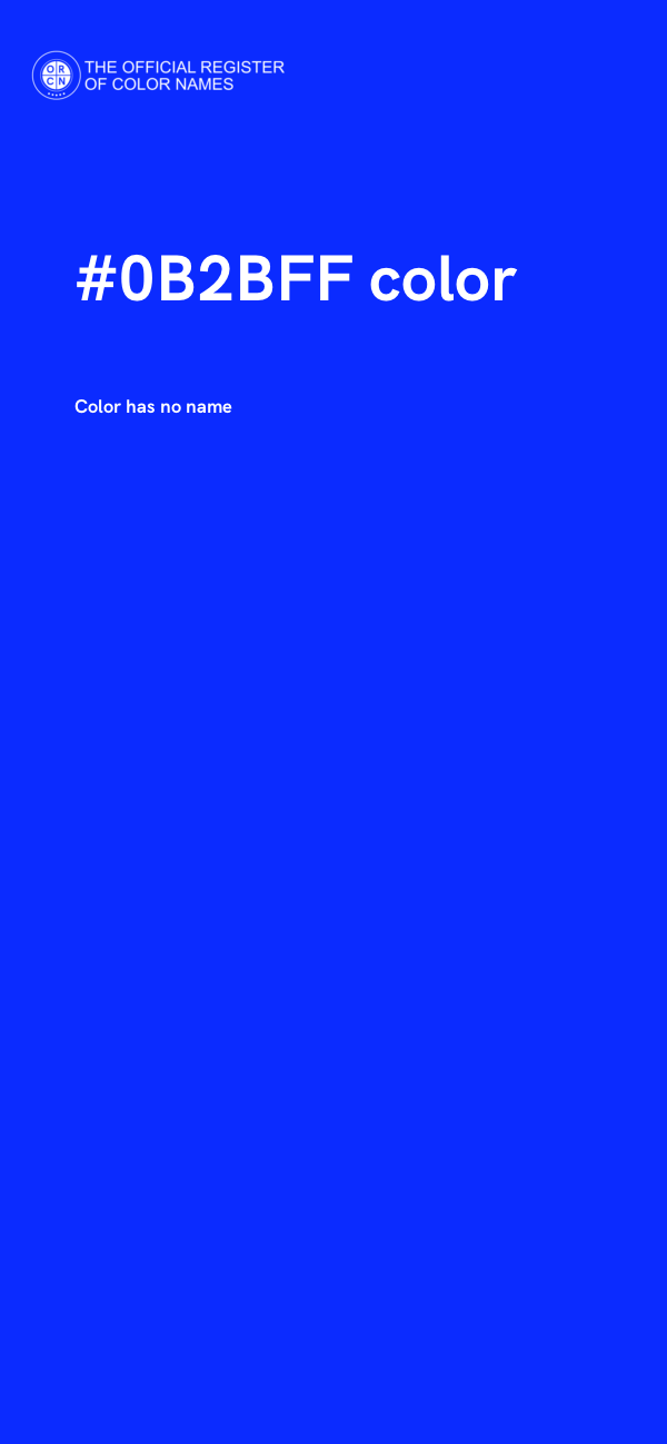 #0B2BFF color image