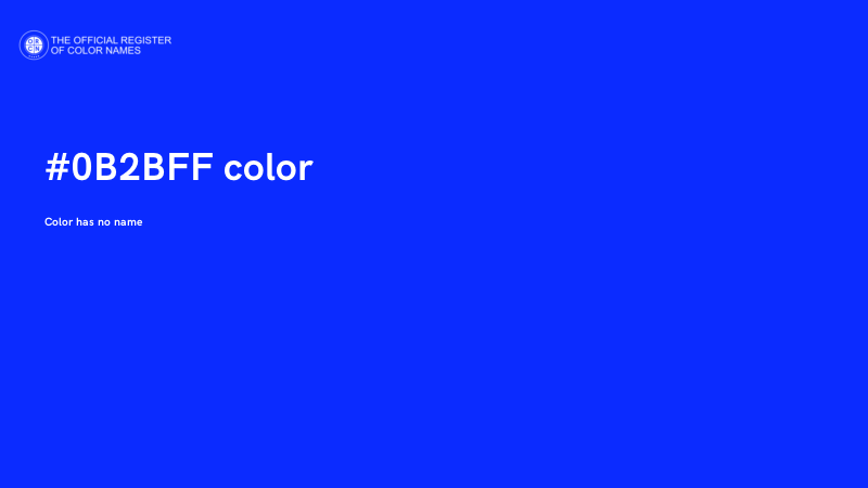 #0B2BFF color image