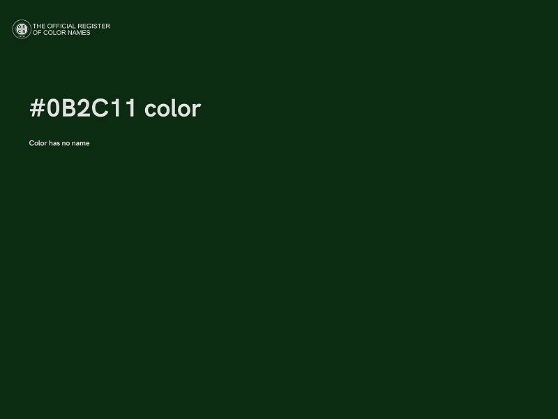 #0B2C11 color image