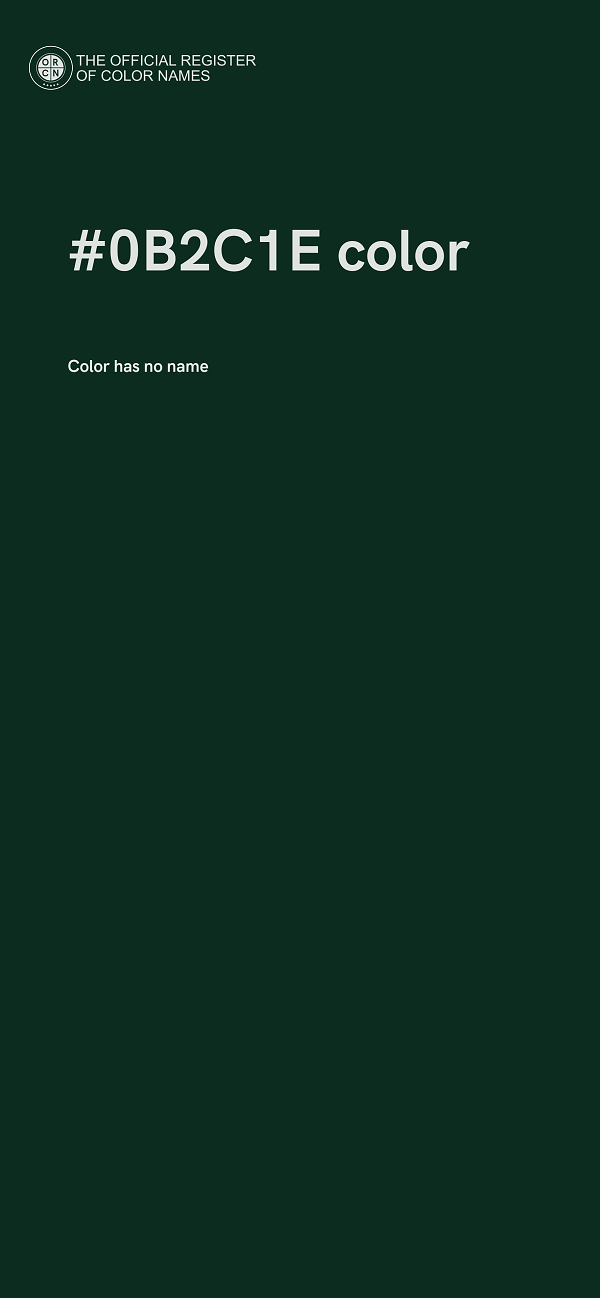 #0B2C1E color image