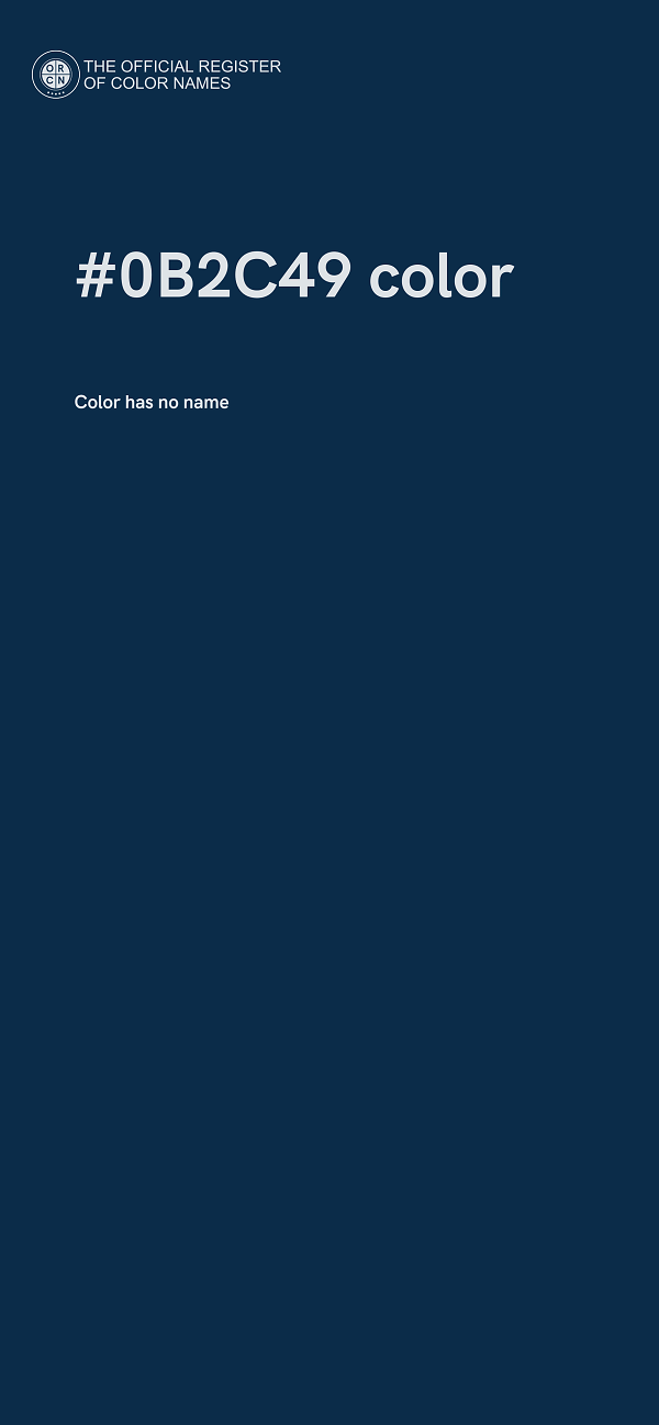 #0B2C49 color image