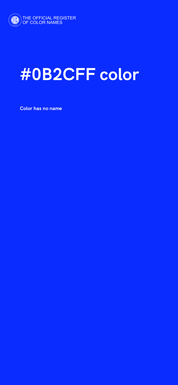#0B2CFF color image