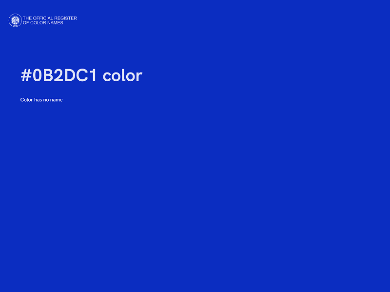 #0B2DC1 color image