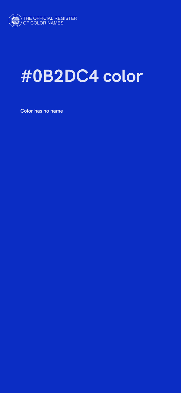 #0B2DC4 color image