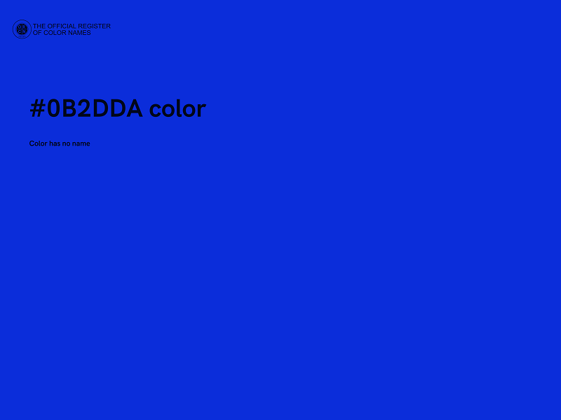 #0B2DDA color image