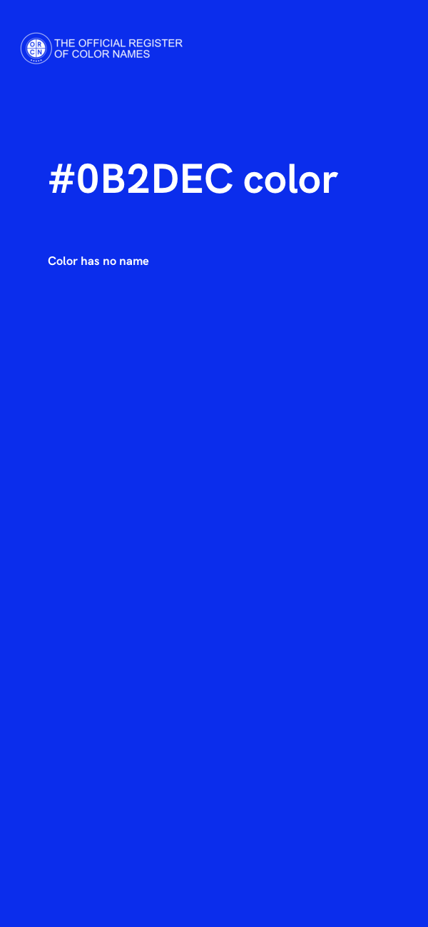 #0B2DEC color image