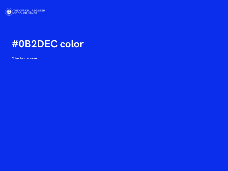 #0B2DEC color image