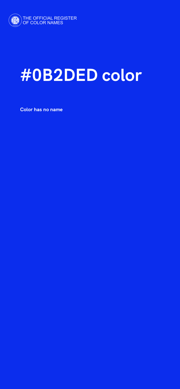 #0B2DED color image