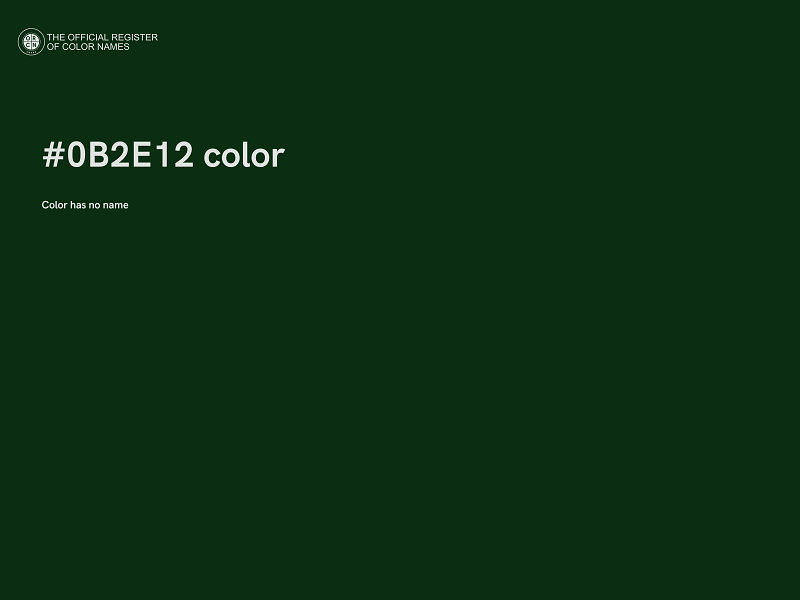 #0B2E12 color image