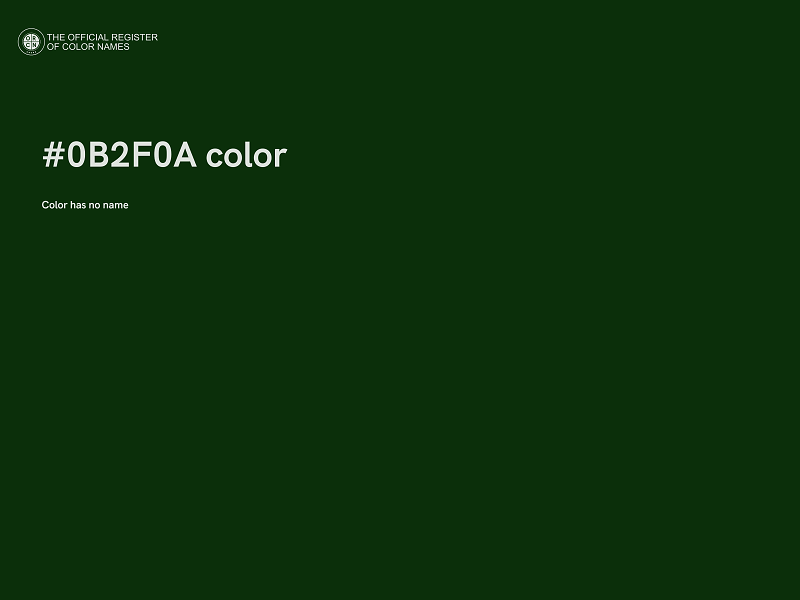 #0B2F0A color image