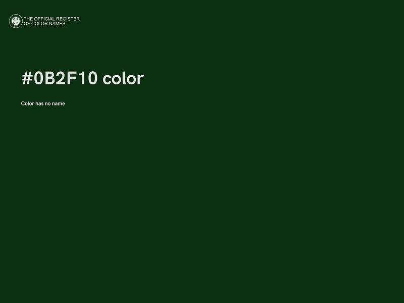 #0B2F10 color image