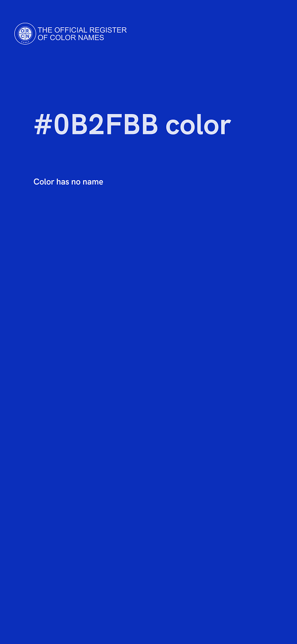 #0B2FBB color image
