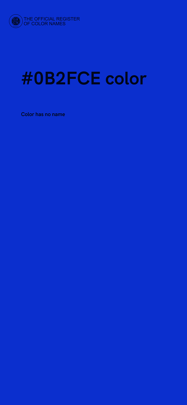 #0B2FCE color image