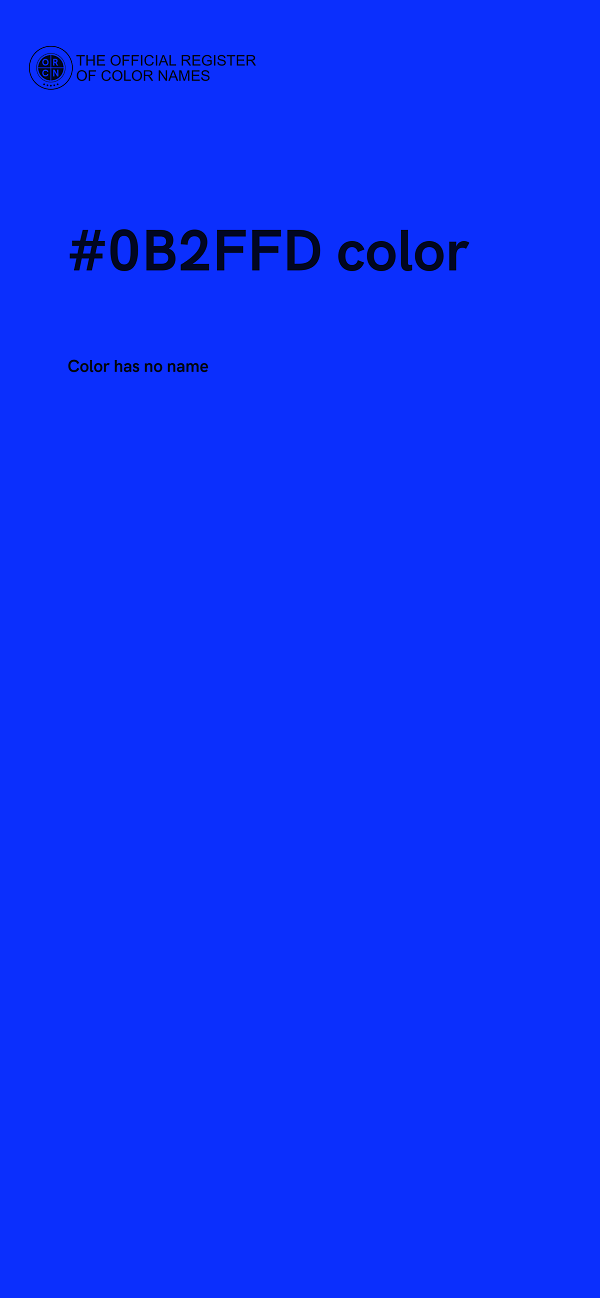 #0B2FFD color image