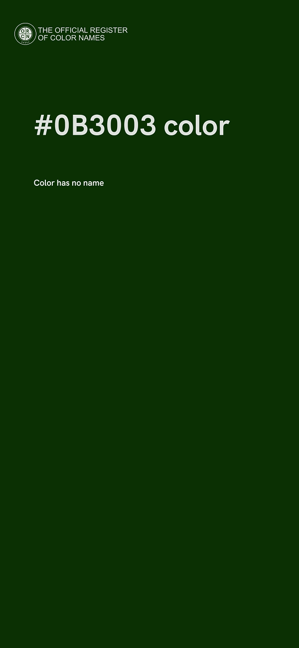 #0B3003 color image
