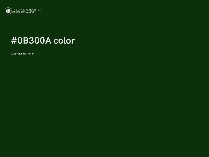 #0B300A color image