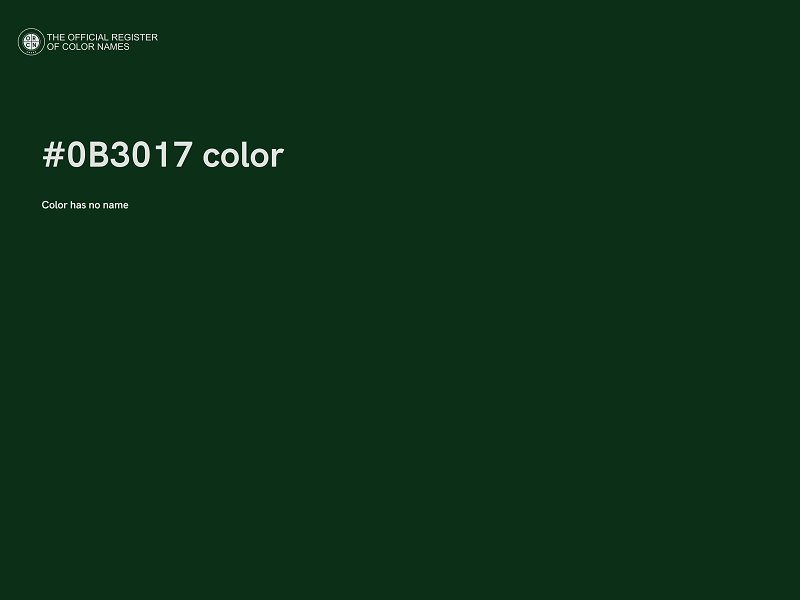 #0B3017 color image